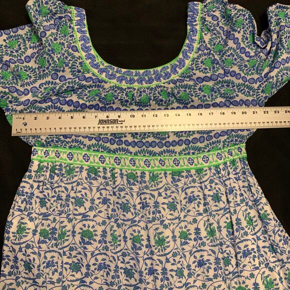 Gretchen Scott Womens Maxi Dress Large All Dolled Up East India Tiered Cotton - Picture 8 of 16